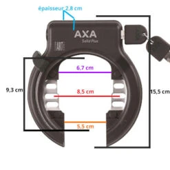 Antivol De Cadre + Câble Axa Solid Plus XL -Pièces détachées vélo Magasin antivol de cadre cable axa solid plus xl full 6