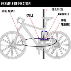 Antivol U Et Câble Avec Alarme Pour Vélo Maxi Oxford -Pièces détachées vélo Magasin antivol u et cable avec alarme pour velo maxi oxford full 3