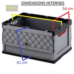 Caisse En Plastique Pliable Pour Remorque Y-Frame -Pièces détachées vélo Magasin caisse en plastique pliable pour remorque y frame full 4