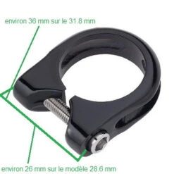 Collier De Serrage Tige De Selle Noir -Pièces détachées vélo Magasin collier de serrage tige de selle noir full 4