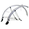 Messingschlager Paire De Garde Boue Pour Vélo 26 Pouces Avec Câble électrique - 60 Mm -Pièces détachées vélo Magasin garde boue argent avant et arriere pour velo 26 pouces 60 mm full