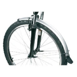 Messingschlager Paire De Garde Boue Pour Vélo 26 Pouces Avec Câble électrique - 60 Mm -Pièces détachées vélo Magasin garde boue argent avant et arriere pour velo 26 pouces 60 mm full 3