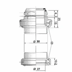 Jeu De Direction Vélo Fileté 1 Pouce Chromé -Pièces détachées vélo Magasin jeu de direction velo filete 1 pouce chrome full 2