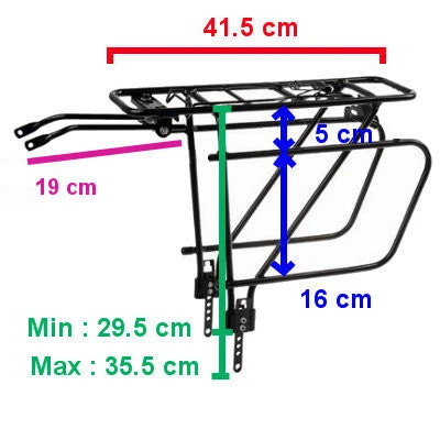 Point Porte Bagage Avec Rails Pour Sacoches Vélo 24 à 29 Pouces 4 Point Porte Bagage Avec Rails Pour Sacoches Vélo 24 à 29 Pouces – Image 2