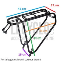 Porte Bagages Vélo Argent Charges Lourdes 35 Kilos Steco 7 Porte Bagages Vélo Argent Charges Lourdes 35 Kilos Steco -Pièces détachées vélo Magasin porte bagages velo argent charges lourdes 35 kilos steco full 3