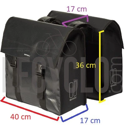 Sacoche De Vélo Double Noir 48-53L Urban Load Basil 4 Sacoche De Vélo Double Noir 48-53L Urban Load Basil – Image 2