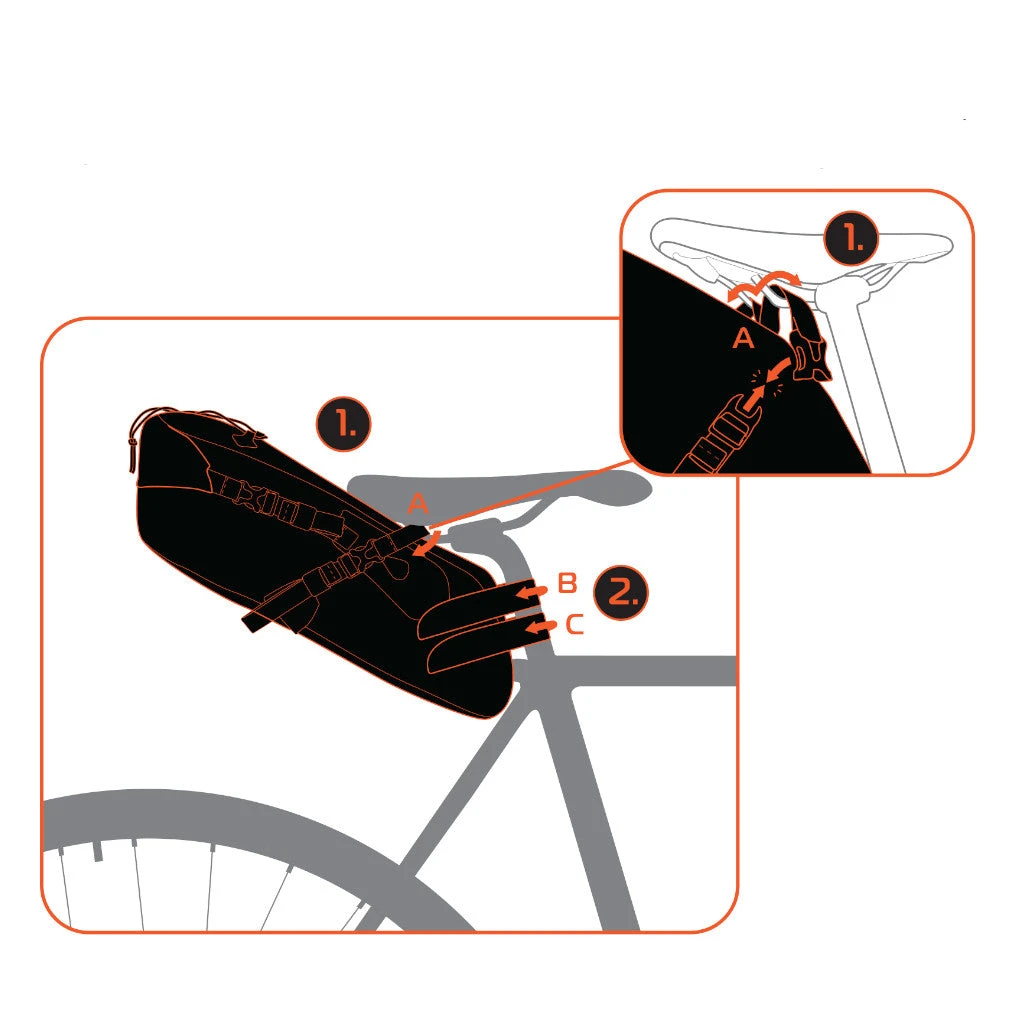 Sacoche De Selle Pour Le Bikepacking 10L Aqua Evo Adventure Oxford 6 Sacoche De Selle Pour Le Bikepacking 10L Aqua Evo Adventure Oxford – Image 4
