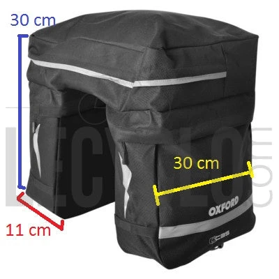 Oxford Triple Sacoche De Vélo Sur Porte-bagage Arrière 5 Oxford Triple Sacoche De Vélo Sur Porte-bagage Arrière – Image 3